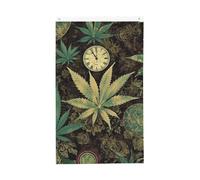 Drapeaux de 0,9 x 1,5 m double face Puff In Time - Drapeau de mauvaises herbes 200d - Décoration lourde - Drapeau d'extérieur avec œillets en laiton - Drapeau de jardin pour mariage toutes saisons