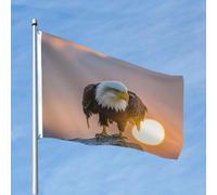 Drapeaux de 1,2 x 1,8 m - Drapeau d'aigle à tête blanche - Décoration lourde - Drapeau de bienvenue avec œillets en laiton - Drapeaux de jardin pour mariage toutes saisons