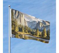 Drapeaux de 1,2 x 1,8 m - Drapeau du parc national Yosemite 200d - Décoration lourde - Drapeau de bienvenue avec œillets en laiton - Drapeaux de jardin pour mariage toutes saisons