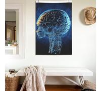 Drapeaux de 6,1 x 0,9 m double face avec intelligence artificielle, drapeau de cerveau, décoration lourde 200D, drapeaux de bienvenue d'extérieur avec œillets en laiton, drapeau de jardin pour mariage