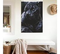 Drapeaux de 6,1 x 0,9 m double face - Drapeau panthère noire 200D - Décoration extérieure - Drapeaux de bienvenue avec œillets en laiton - Drapeau de jardin pour mariage toutes saisons