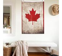 Drapeaux de 6,1 x 0,9 m double face rétro drapeau du Canada 200d lourd décoration extérieure drapeaux de bienvenue avec œillets en laiton drapeau de jardin pour mariage toutes saisons