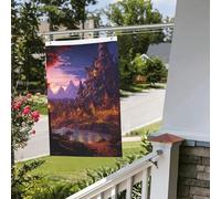 Drapeaux de 6,1 x 0,9 m pour l'extérieur - Bannière amusante - Drapeau de ville, de jardin - Drapeau de bienvenue - Bannières de jardin pour la maison, la pelouse, l'intérieur et l'extérieur