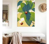 Drapeaux de 61 cm x 0,9 m avec feuilles et coccinelles - Décoration lourde - Drapeau d'extérieur avec œillets en laiton - Drapeau de jardin pour toutes les saisons
