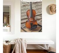 Drapeaux de 61 x 91 cm double face pour violon, partition de musique 200D, décoration extérieure, drapeaux de bienvenue avec œillets en laiton, drapeau de jardin pour mariage toutes saisons