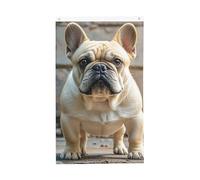 Drapeaux de 9,6 x 1,5 m double face - Drapeau bouledogue français 200d - Décoration lourde - Drapeau d'extérieur avec œillets en laiton - Drapeau de jardin pour mariage toutes saisons