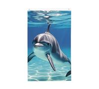 Drapeaux de 9,6 x 1,5 m double face - Drapeau dauphin marin 200d - Décoration lourde - Drapeau d'extérieur - Drapeau de bienvenue avec œillets en laiton - Drapeau de jardin pour mariage toutes saisons