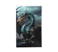 Drapeaux de 9,6 x 1,5 m double face - Drapeau dragon cool 200d - Décoration lourde - Drapeau d'extérieur avec œillets en laiton - Drapeau de jardin pour mariage toutes saisons