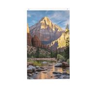 Drapeaux de 9,6 x 1,5 m double face Drapeau du parc national de Zion 200D Décoration extérieure Drapeau de bienvenue Drapeau de cour avec œillets en laiton Drapeau de jardin pour mariage toutes