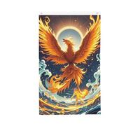 Drapeaux de 9,6 x 1,5 m double face Phénix feu et eau 200D Décoration lourde Drapeau d'extérieur Drapeau de bienvenue avec œillets en laiton Drapeau de jardin pour mariage toutes saisons