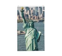 Drapeaux de 9,6 x 1,5 m double face Statue de la Liberté en drapeau de New York 200D Décoration lourde Drapeau d'extérieur Drapeau de bienvenue avec œillets en laiton Drapeau de jardin pour mariage