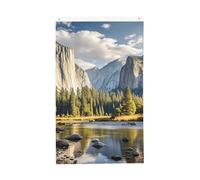 Drapeaux de 9,6 x 1,5 m double face Yosemite National Park Flag 200d Heavy Decoration Drapeau extérieur Drapeau de bienvenue avec œillets en laiton Drapeau de jardin pour mariage toutes saisons