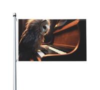 Drapeaux de 9,6 x 1,5 m pour l'extérieur - Bannière amusante - Motif hibou - Drapeau de jardin double face - Bannières de bienvenue pour la maison, la pelouse, la décoration d'intérieur/extérieur