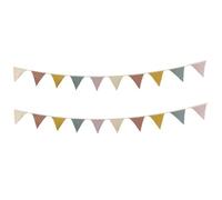 Drapeaux de bannière de Fanion, 2 Cordes, bannière Fanion en Coton 8, 5 Pieds, Banderole décorative colorée en Tissu pour fête d'anniversaire, Salle Jeux et Jardin d'enfants