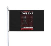 Drapeaux de baseball « J'aime vraiment la convivialité » pour l'extérieur, drapeau en polyester robuste double face de 90 x 150 cm pour la décoration de jardin extérieur, de festival ou de maison, dra