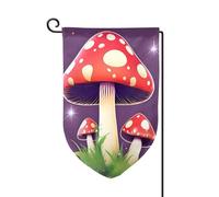 Drapeaux de bienvenue à imprimé champignon rouge magique, décoration extérieure, drapeau de jardin toutes saisons, 30,5 x 45,7 cm, plusieurs formes