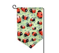 Drapeaux de bienvenue à imprimé coccinelles - Décoration extérieure - Pour jardin et terrasse - 30,5 x 45,7 cm - Plusieurs formes