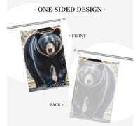 Drapeaux de bienvenue avec œillets en laiton pour toutes les saisons - 61 x 91 cm - Ours noir - Décoration lourde - Pour l'extérieur