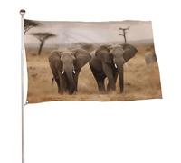 Drapeaux de bienvenue double face avec œillets en laiton - 61 x 88,9 cm - Animaux sauvages - Drapeau de cour pour mariage, vacances saisonnières - Décoration extérieure