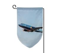 Drapeaux de bienvenue imprimés avion volant pour décoration extérieure tous temps jardin patio drapeau 30,5 x 45,7 cm plusieurs formes