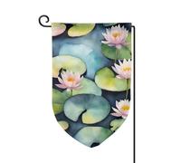 Drapeaux de bienvenue imprimés de lys noirs - Décoration extérieure - Pour jardin et terrasse - 30,5 x 45,7 cm - Plusieurs formes