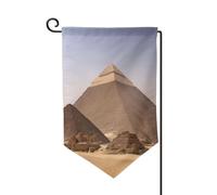 Drapeaux de bienvenue imprimés pyramides d'Égypte - Décoration extérieure - Pour jardin et terrasse - 30,5 x 45,7 cm - Plusieurs formes