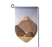 Drapeaux de bienvenue imprimés pyramides d'Égypte - Décoration extérieure - Pour jardin et terrasse - 30,5 x 45,7 cm - Plusieurs formes