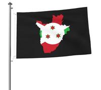 Drapeaux de carte du terrain du Burundi pour l'extérieur 2x3 pieds double face robuste bannière drapeau pour maison cour festival extérieur jardin décoration drapeau de bienvenue