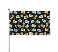 Drapeaux de cartes de loterie mexicaine 3 x 5 pieds Grande bannière de bienvenue Drapeau de jardin Drapeau de décoration extérieure pour maison Jardin Fête