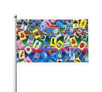 Drapeaux de cartes de loterie mexicaine 3 x 5 pieds Grande bannière de bienvenue Drapeau de jardin Drapeau de décoration extérieure pour maison Jardin Fête