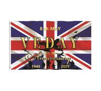 Drapeaux de célébration 80e anniversaire en polyester pour événements historiques et décoration de la maison 1 drapeau édition collector