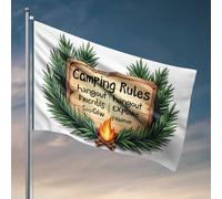 Drapeaux de chambre à coucher Contes de feu de camp : un guide pour des aventures amusantes en camping avec des amis Drapeau Décoration de porche Cool Stuff pour garçons (120 x 180 cm)