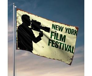 Drapeaux de chambre à coucher Festival du film de New York : Capturer le drapeau de l'esprit du cinéma Décoration de porche cool trucs pour garçons (120 x 180 cm)