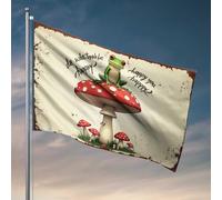 Drapeaux de chambre à coucher Follow Your Passion : A Frog'S Guide to Happiness Drapeau Décorations de jardin ou de terrasse (60 x 90 cm)