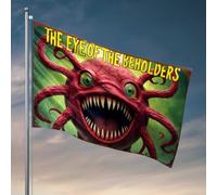 Drapeaux de chambre à coucher L'œil des spectateurs : un drapeau de monstre tentacule enflammé pour hommes, accessoires de chambre à coucher (60 x 90 cm)