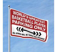Drapeaux de chambre de dortoir pour les gars Le plus grand joueur de basket-ball du monde drapeau de stationnement uniquement drapeau de toilettes drapeaux cool pour dortoir universitaire (taille