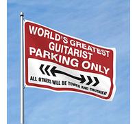 Drapeaux de chambre drôles World's Greatest Guitarist Parking Only Flag Fall Decor Outdoor Backyard Bar Decor (Taille : 30 x 45 cm)