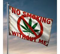 Drapeaux de chambre d'université interdits : interdit de fumer sans autorisation, décoration de bureau pour hommes, pour chambre de fille (152 x 244 cm)