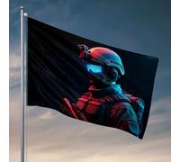 Drapeaux de chambre Future Warriors sont équipés de lunettes de vision nocturne et de gilets tactiques, drapeau, accessoires de dortoir, décoration de camping-car (152 x 244 cm)