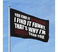 Drapeaux de chambre pour adolescents « You Find It Offensive I Find It » - Décoration de grotte - 120 x 180 cm