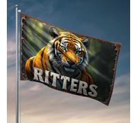 Drapeaux de chambre pour gars Ritters : Drapeau rugissant du tigre puissant Décoration pour homme Drapeau grotte pour chambre à coucher (152 x 244 cm)