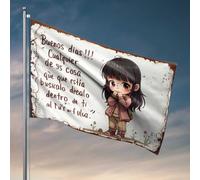 Drapeaux de chambre pour les gars Good Morning! Trouvez ce que vous cherchez à l'intérieur de vous-même. Drapeau décoratif d'automne extérieur amusant pour bar (60 x 90 cm)