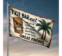 Drapeaux de chambre pour les gars se détendre, profitez de bons moments avec de grands amis au Fkii Bar Poster pour dortoir universitaire Accessoires de bar (30 x 45 cm)