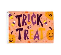 Drapeaux de citrouille pour l'extérieur, Halloween, fantôme de maïs sucré, drapeaux d'Halloween avec bannière en corde, décoration d'extérieur résistante à la décoloration pour porche, balcon