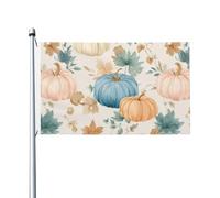 Drapeaux de citrouilles d'automne et de vignes, 91 x 152 cm, bannière de vœux avec œillets, décoration d'intérieur et d'extérieur