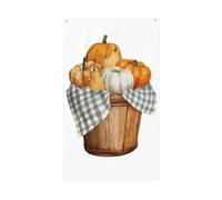 Drapeaux de citrouilles de récolte d'automne pour maison, cour, 9,5 x 1,5 m, bannière de vœux avec œillets, décoration d'intérieur et d'extérieur