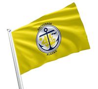 Drapeaux De Cour Anchorage, Alaska Suspendre Bannière De Cour Amusant Drapeau De Bienvenue Pour Ferme Bureaux Fête 3X5 Ft