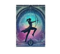 Drapeaux de cour Archer Tarot pour l'extérieur pour décoration de terrasse 71 x 101 cm double face