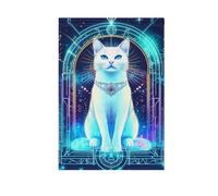 Drapeaux de cour de tarot de chat pour jardin extérieur bannière joyeux Noël pour décoration extérieure 28 x 40 cm double face