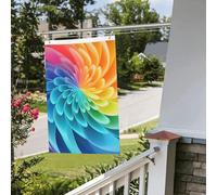 Drapeaux de cour double face de 61 cm x 0,9 m pour extérieur/intérieur - Bannières de bienvenue dynamiques arc-en-ciel pour jardin, maison, vacances, décoration d'intérieur, drapeau de jardin